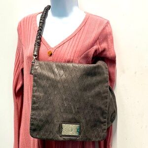 Handbag genuine leather quilted diamond shape , built in gun holster